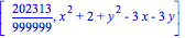 [202313/999999, x^2+2+y^2-3*x-3*y]